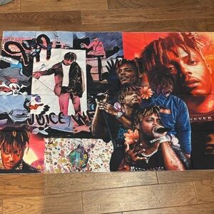 Juice World Gorgeous Colorful Graphic Tapestry with mounting supplies